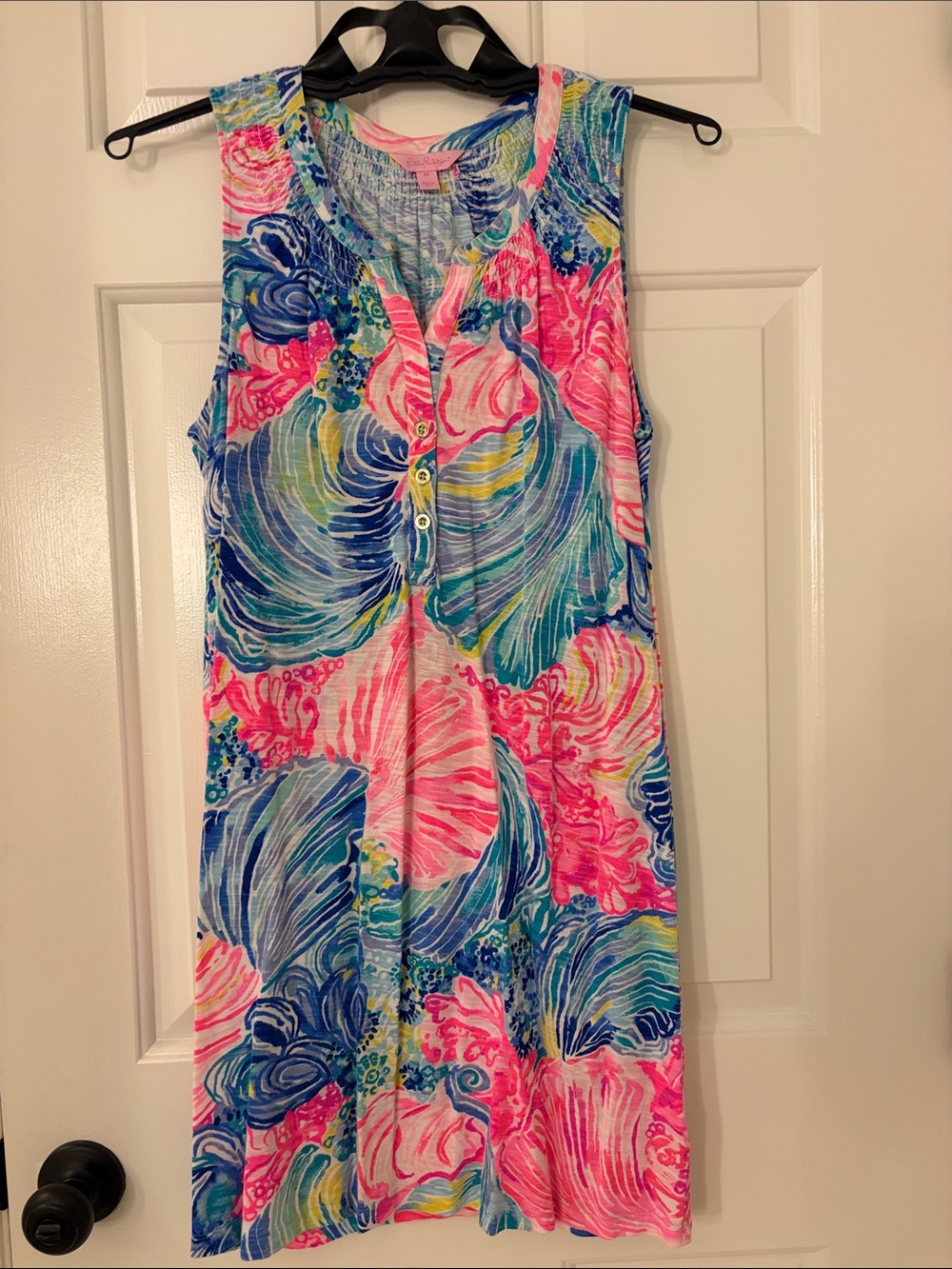 Lilly Pulitzer Sleeveless One-Piece Dress - Vibrant Pink & Blue Floral
